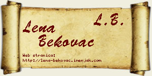 Lena Bekovac vizit kartica